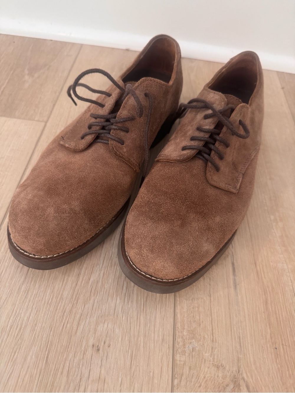 L.L. Bean Men's Brown Suede Derby Shoes - Classic Lace-Up / Sz 10.5